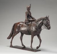 A bronze of Queen Elizabeth II Trooping the Colour by Amy Goodman and Vivien Mallock, 2022