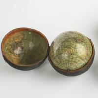Pair of George III 3 inch pocket globes by J & W Cary, one dated 1791