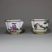 other sides of canton enamel wine cups, Qianlong