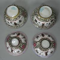 Base of canton enamel bowls