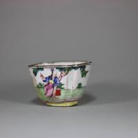side of eighteenth century canton enamel cup