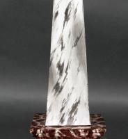 English Staffordshire Pearlware Neoclassical Faux Marble Obelisks on Pedestal Bases, Wood Family, Circa 1790-1800