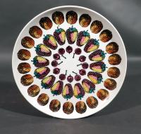 Piero Fornasetti Porcelain Plates, Giostra di Frutta, Set of Six, Numbered 1 through 6, 1955-65