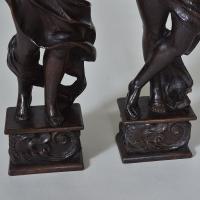 18th century carved oak figures