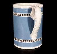 English Blue Slip Pottery Mocha Mug Late 18th Century