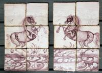 18th Century Dutch Delft Manganese Tiles