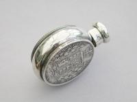 Victorian Silver Half Crown Coins Scent Bottle