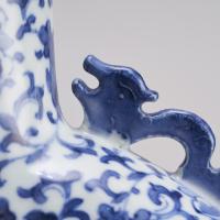 19th Century Chinese porcelain blue and white pilgrim vases