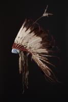 American Plains Lakota Sioux Swept Back Eagle Feather War Bonnet