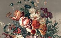 Botanical Print after the painting of the Austrian painter, Joseph Nigg, Ateliers lithographiques Mourlot, Paris