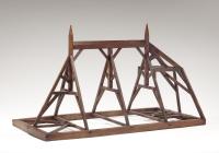 An architectural model of a roof, French, late 19th century