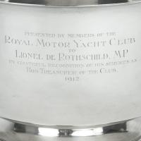 A silver presentation bowl by Mappin and Webb presented to Lionel de Rothschild, 1912