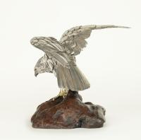 Japanese Pure Silver Hawk Okimono – Musashiya Company (Ozeki)