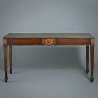 Irish George III Marquetry-Inlaid Mahogany Side Table