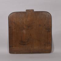 S/5806 Antique Treen Late 18th Century Walnut Riddle Board