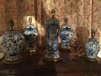 Pair of Early 19th Century Delft Vases