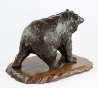 Large Japanese Bronze Bear Okimono – Akasofu Gyokko