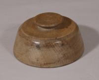S/5791 Antique Treen 19th Century Sycamore Flummery Mould