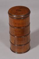 S/5821 Antique Treen 19th Century Sycamore Four Tier Spice Tower