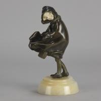 Early 20th Century Art Deco Bronze Sculpture entitled "Windy Day" by Demetre Chiparus