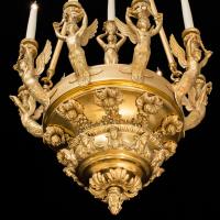 A French Empire Style Ormolu 10-Light Chandelier