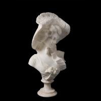 Alabaster Bust of Lady By Adolfo Cipriani