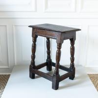 A Charles I oak joint stool, circa 1640
