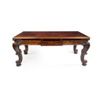 Regency mahogany partner’s library table