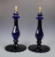 Blue Glass Table Lamps