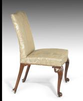 Georgian carved mahogany side chair