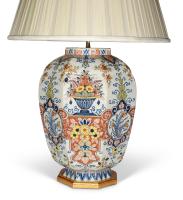 A Large Pair of Delft Lamps