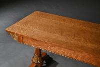 William IV Birdseye Maple and Carver Giltwood Library Table