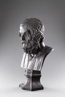Wedgwood Black Basalt Library Bust of the Ancient Greek Epic Poet Homer