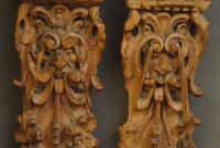 17th Century Carved Oak Caryatids
