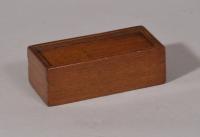 S/5830 Antique Full Set of Victorian Ebony and Boxwood Miniature Draughts in a Box
