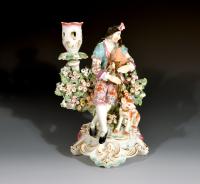 Derby Candlesticks with Figures of Musicians, Circa 1760