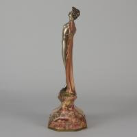 Art Deco Cold Painted Bronze Study Entitled "Spring Awakening" by Ferdinand Preiss