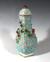 Derby Porcelain Shaped Vase with May Blossom Decoration, Circa 1770-75