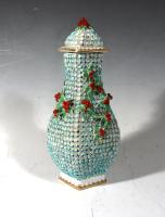 Derby Porcelain Vase with May Blossom Decoration