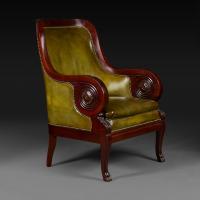 19th Century Overscale Library Bergere