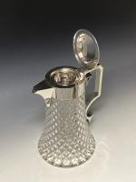 Victorian silver water jug lemonade wine jug with ice 1888 John Grinsell 