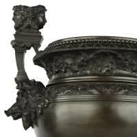 Belgian bronze urns by Luppens, Brussels