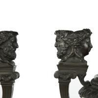 Belgian bronze urns by Luppens, Brussels
