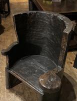 Late 18th Century Oak Dug-Out Chair