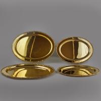 Four Silver Gilt Oval Platters by Tiffany