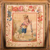 Louis XVI Style Beechwood and Aubusson Tapestry