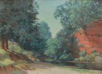 Thomas Bowman Garvie "Croglin Beck, Cumberland" oil painting