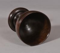 S/5866 Antique Treen 18th Century Laburnum Wood Goblet