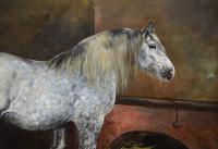 Horse portrait oil painting of a champion Shire mare by Henry Frederick Lucas Lucas