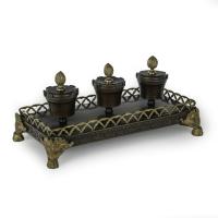Louis Philippe bronze and ormolu desk set